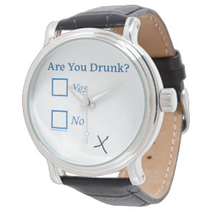 SlipperyJoe's Are You Drink gehamerd selectievakje Horloge