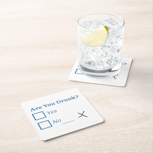 SlipperyJoe's Are You Drink gehamerd selectievakje Kartonnen Onderzetters (Insitu)