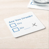 SlipperyJoe's Are You Drink gehamerd selectievakje Kartonnen Onderzetters (Schuin)