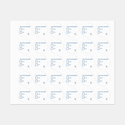 SlipperyJoe's Are You Drink gehamerd selectievakje Labels (Vel)