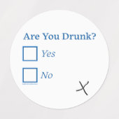 SlipperyJoe's Are You Drink gehamerd selectievakje Labels (Design 1)