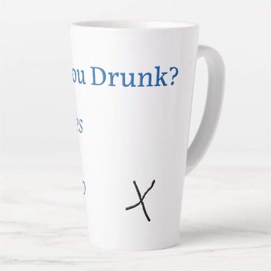 SlipperyJoe's Are You Drink gehamerd selectievakje Latte Mok (Rechterhoek)