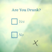 SlipperyJoe's Are You Drink gehamerd selectievakje Raamsticker (Vel 3)