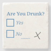 SlipperyJoe's Are You Drink gehamerd selectievakje Stenen Onderzetter (Voorkant)