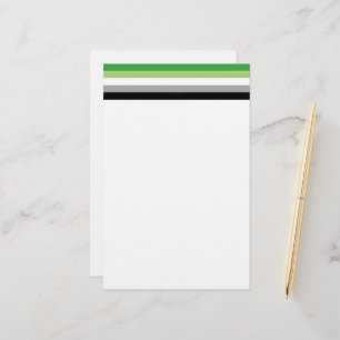 SlipperyJoe's Aromantische Pride Vlag homoseksuele Briefpapier