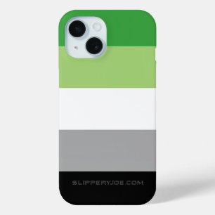 SlipperyJoe's Aromantische Pride Vlag homoseksuele iPhone 15 Case