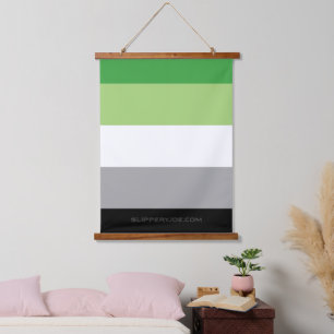 SlipperyJoe's Aromantische Pride Vlag homoseksuele Hangend Wandkleed