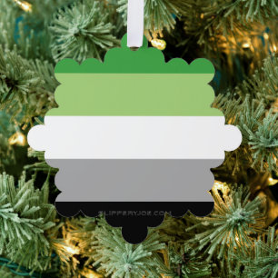 SlipperyJoe's Aromantische Pride Vlag homoseksuele Ornament Kaart