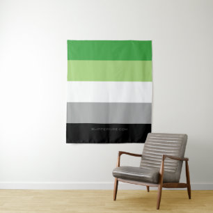 SlipperyJoe's Aromantische Pride Vlag homoseksuele Wandkleed