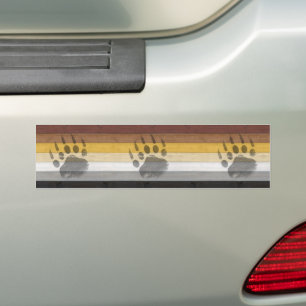 SlipperyJoe's artistieke Beer Hout homo geschenken Bumpersticker