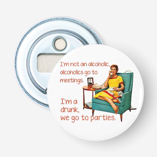 SlipperyJoe's artistieke feesten gay pride geschen Button Flesopener (Voorkant)