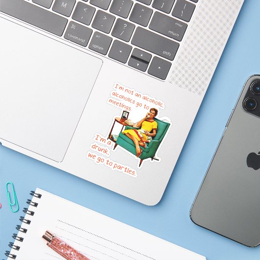 SlipperyJoe's artistieke feesten gay pride geschen Sticker (Laptop met iPhone)