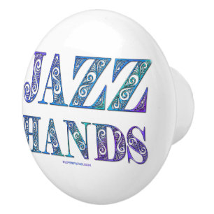 SlipperyJoe's artistieke Jazz Hands levendige kleu Keramische Knop