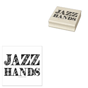 SlipperyJoe's artistieke Jazz Hands levendige kleu Rubberstempel