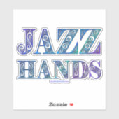SlipperyJoe's artistieke Jazz Hands levendige kleu Sticker (Vel)