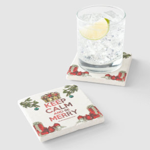 SlipperyJoe's artistieke kerstboomnaam Stenen Onderzetter