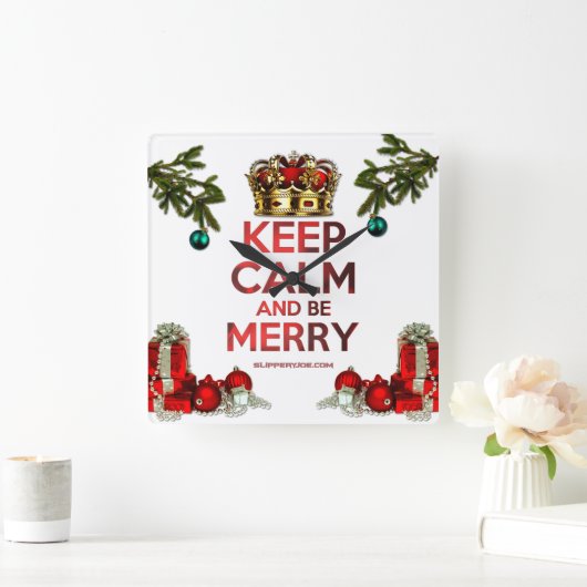 SlipperyJoe's artistieke kerstboomnaam Vierkante Klok (Huis)