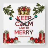 SlipperyJoe's artistieke kerstboomnaam Vierkante Klok (Voorkant)