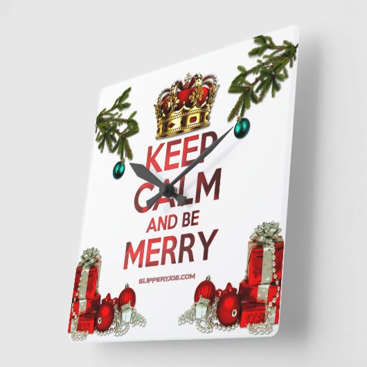 SlipperyJoe's artistieke kerstboomnaam Vierkante Klok (Hoek)