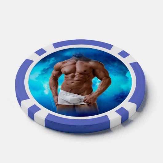 SlipperyJoe's artistieke Masculine Man gay pride g Poker Chips (Enkel)