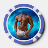 SlipperyJoe's artistieke Masculine Man gay pride g Poker Chips (Achterkant)