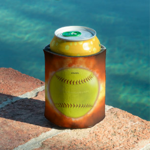 SlipperyJoe's artistieke Softbal op het vuur homoa Blikjeskoeler