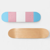 SlipperyJoe's artistieke Transgender Pride vlag ca Persoonlijk Skateboard (Horizontaal)