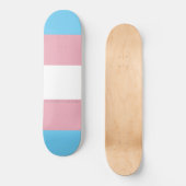 SlipperyJoe's artistieke Transgender Pride vlag ca Persoonlijk Skateboard (Voorkant)