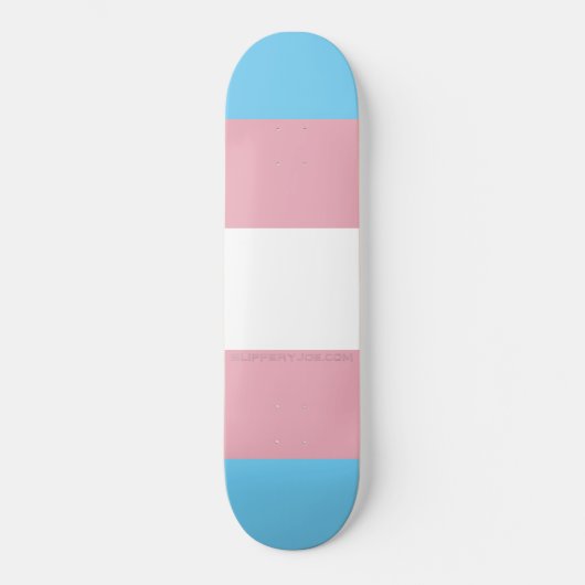 SlipperyJoe's artistieke Transgender Pride vlag ca Persoonlijk Skateboard (Voorkant)