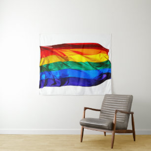 SlipperyJoe's artistieke Wave Gay Pride-vlag cadea Wandkleed