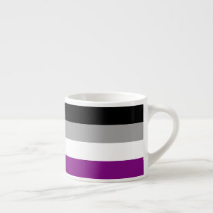 SlipperyJoe's aseksuele trots vlag met de nadruk o Espresso Kop