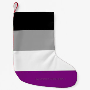 SlipperyJoe's aseksuele trots vlag met de nadruk o Kleine Kerstsok