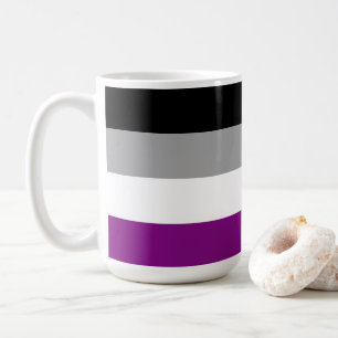 SlipperyJoe's aseksuele trots vlag met de nadruk o Koffiemok
