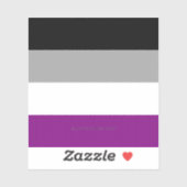 SlipperyJoe's aseksuele trotsvlag die inclusivitei Sticker (Vel)