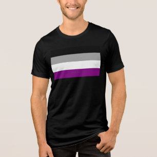 SlipperyJoe's aseksuele trotsvlag die inclusivitei Tri-Blend Shirt