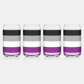 SlipperyJoe's asexual pride flag emphasizing inclu Blikvorm Glas (Achterkant)