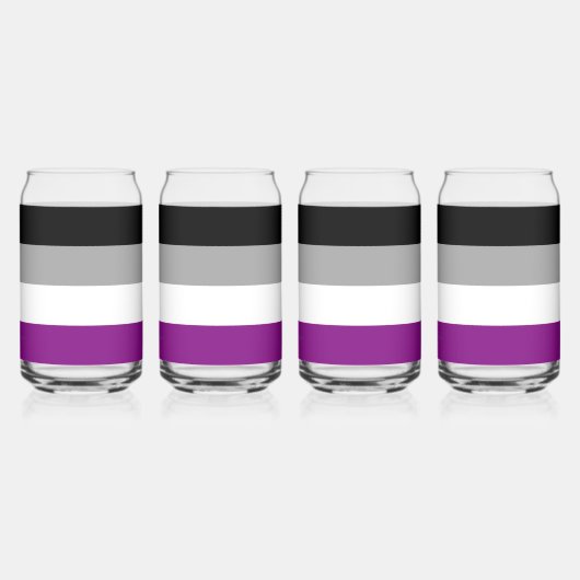 SlipperyJoe's asexual pride flag emphasizing inclu Blikvorm Glas (Achterkant)