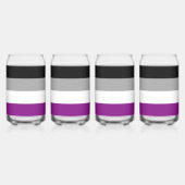 SlipperyJoe's asexual pride flag emphasizing inclu Blikvorm Glas (Rechts)