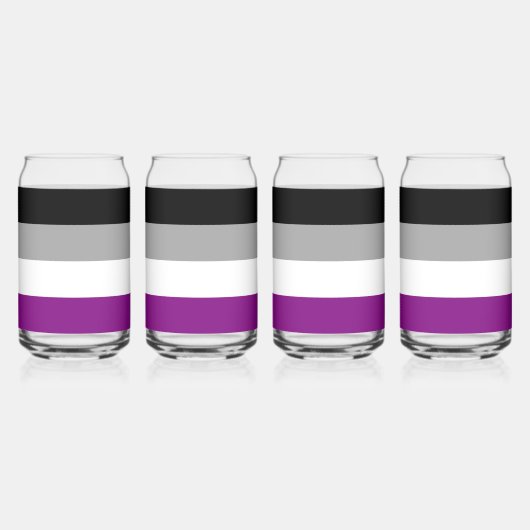 SlipperyJoe's asexual pride flag emphasizing inclu Blikvorm Glas (Rechts)