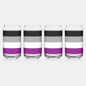 SlipperyJoe's asexual pride flag emphasizing inclu Blikvorm Glas (Voorkant)