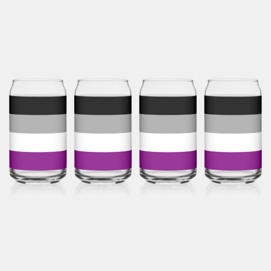 SlipperyJoe's asexual pride flag emphasizing inclu Blikvorm Glas (Voorkant)
