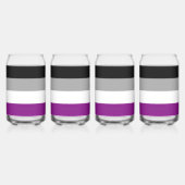 SlipperyJoe's asexual pride flag emphasizing inclu Blikvorm Glas (Links)