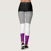 SlipperyJoe's asexual pride flag emphasizing inclu Leggings (Achterkant)