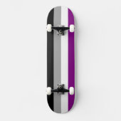 SlipperyJoe's asexual pride flag emphasizing inclu Persoonlijk Skateboard (Voorkant)