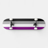 SlipperyJoe's asexual pride flag emphasizing inclu Persoonlijk Skateboard (Horizontaal)