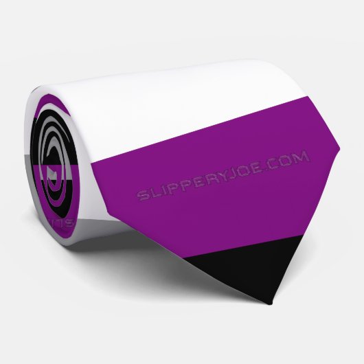 SlipperyJoe's asexual pride flag emphasizing inclu Stropdas (Opgerold)
