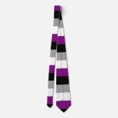 SlipperyJoe's asexual pride flag emphasizing inclu Stropdas (Achterkant)