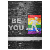 SlipperyJoe's BE-muur-mannetje Klembord (Achterkant)