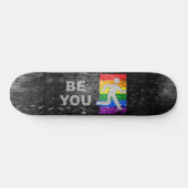 SlipperyJoe's BE-muur-mannetje Persoonlijk Skateboard (Horizontaal)