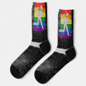 SlipperyJoe's BE-muur-mannetje Sokken (Links)